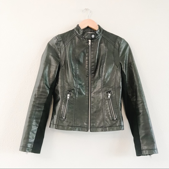 Black Rivet Jackets & Blazers - 🏃🏻‍♀️ Black River Vegan Leather Moto Jacket